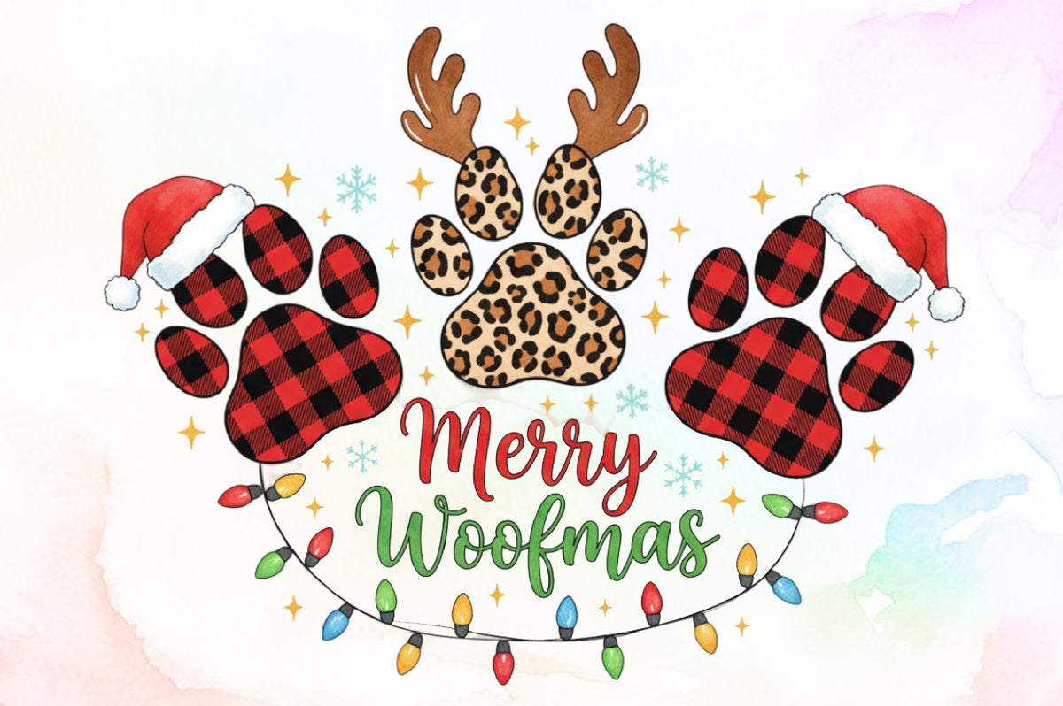 Merry Woofmas Christmas Dog PNG