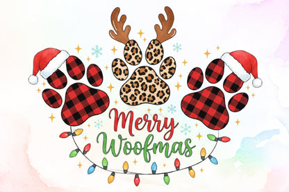 Merry Woofmas Christmas Dog PNG