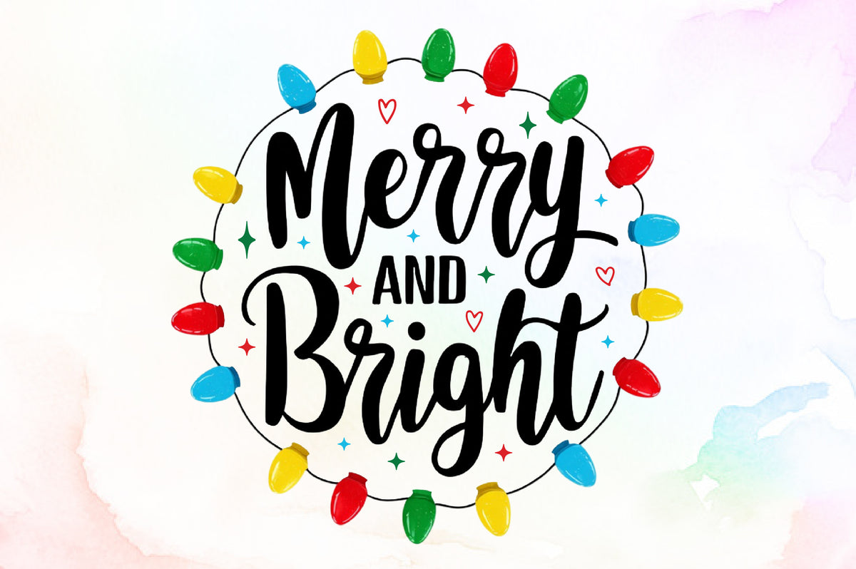 Merry and Bright Christmas PNG