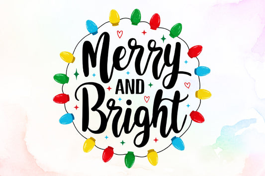 Merry and Bright Christmas PNG