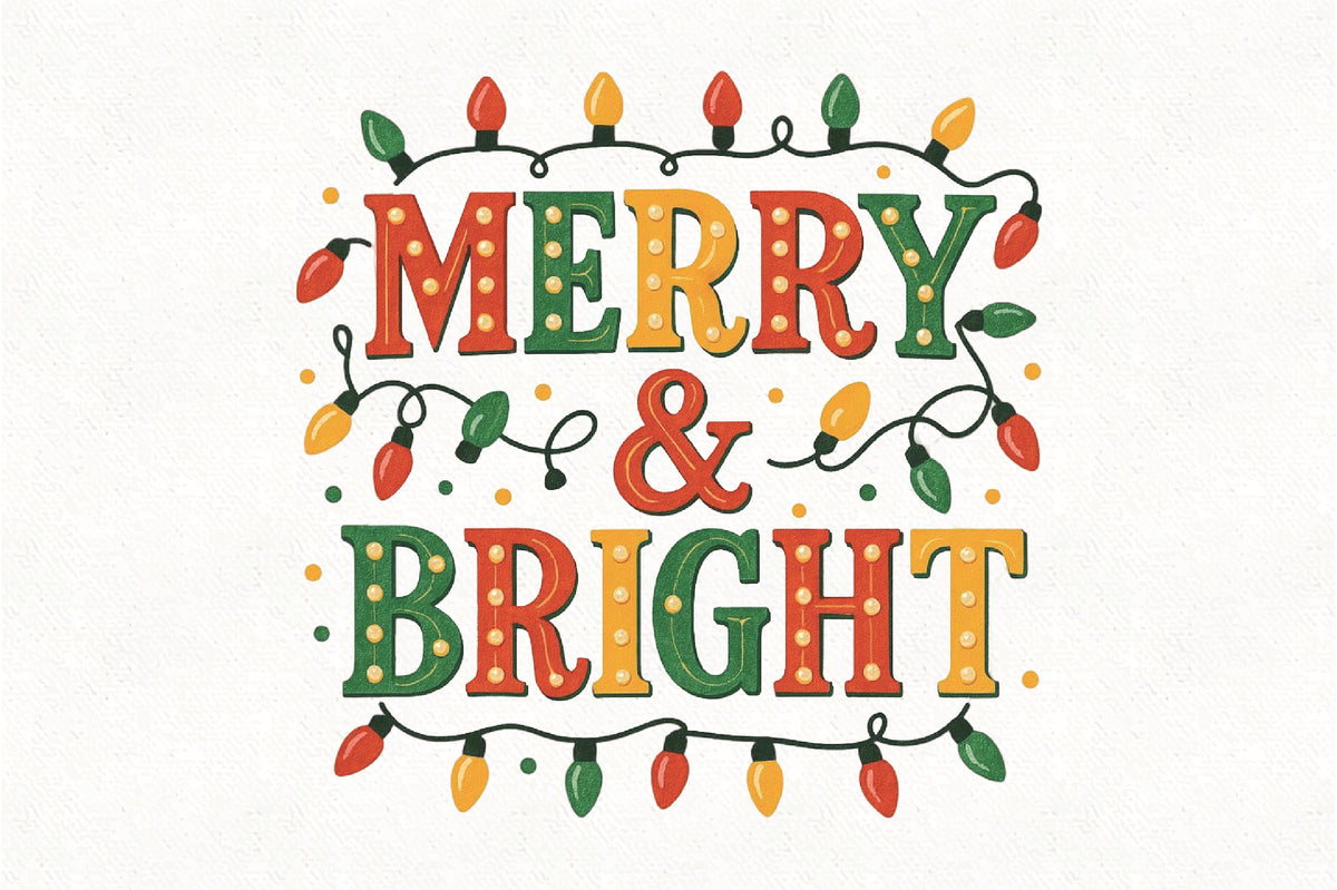 Merry and Bright Christmas PNG