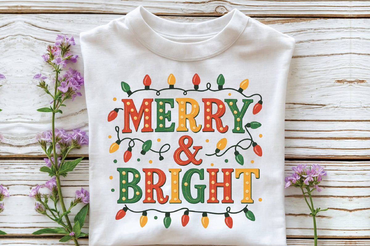 Merry and Bright Christmas PNG