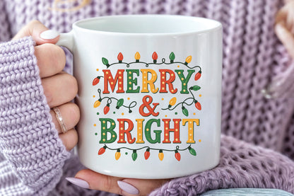 Merry and Bright Christmas PNG