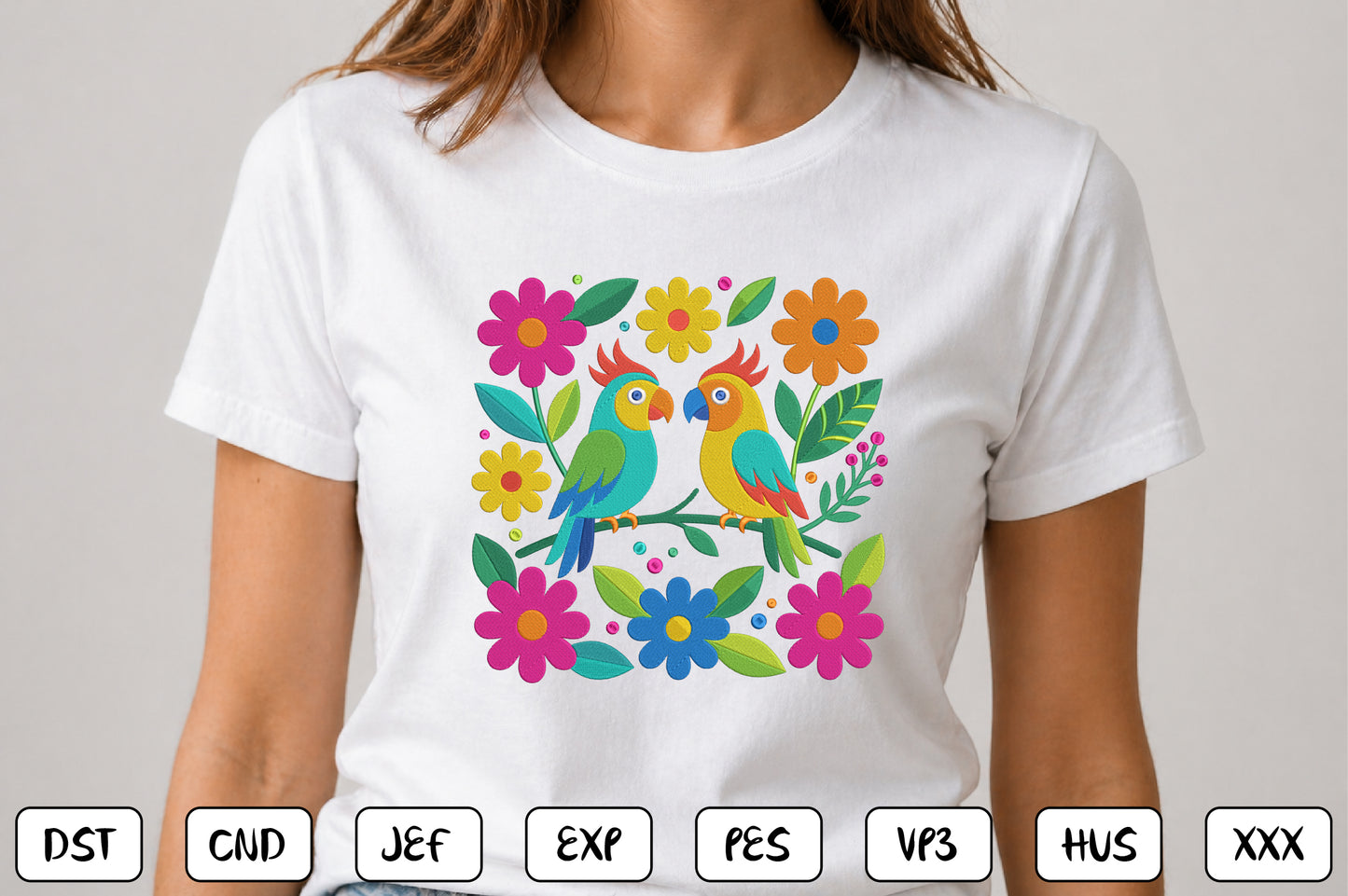Mexican Toucan Embroidery Bundle – Colorful Tropical Birds & Mexican Folk Art Machine Embroidery Designs