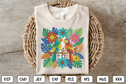 Mexican Toucan Embroidery Bundle – Colorful Tropical Birds & Mexican Folk Art Machine Embroidery Designs