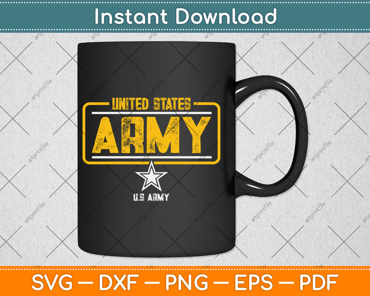 Military Army United State Unisex Star Officially Licensed Svg Digital Cutting File