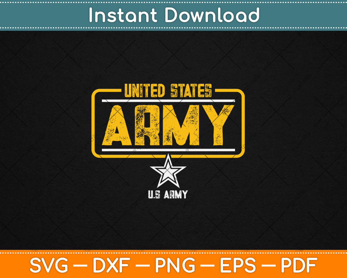 Military Army United State Unisex Star Officially Licensed Svg Digital Cutting File