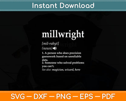 Millwright Definition Svg Digital Cutting File