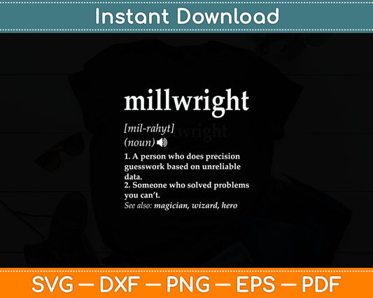 Millwright Definition Svg Digital Cutting File