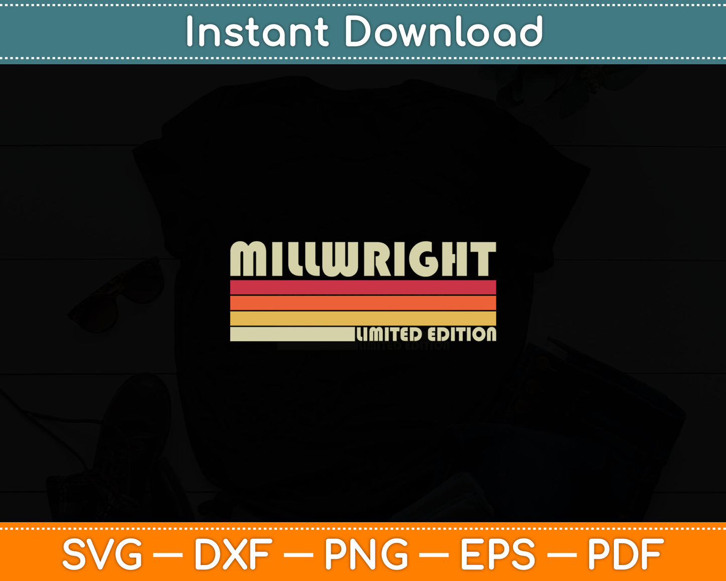 Millwright Funny Job Title Profession Birthday Worker Idea Svg Digital Cutting File