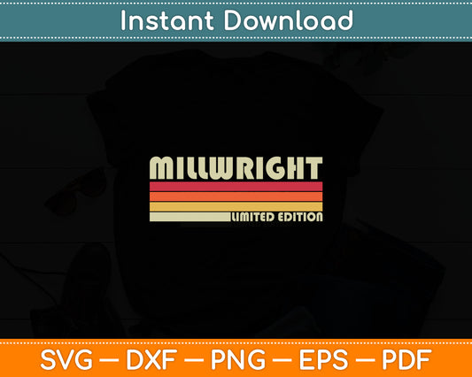 Millwright Funny Job Title Profession Birthday Worker Idea Svg Digital Cutting File