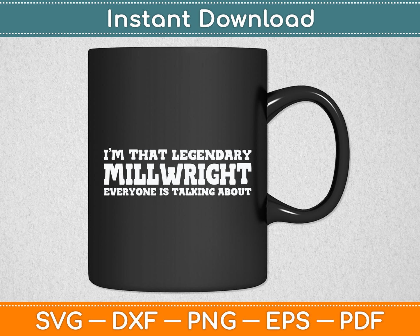 Millwright Job Title Employee Funny Worker Millwright Svg Digital Cutting File