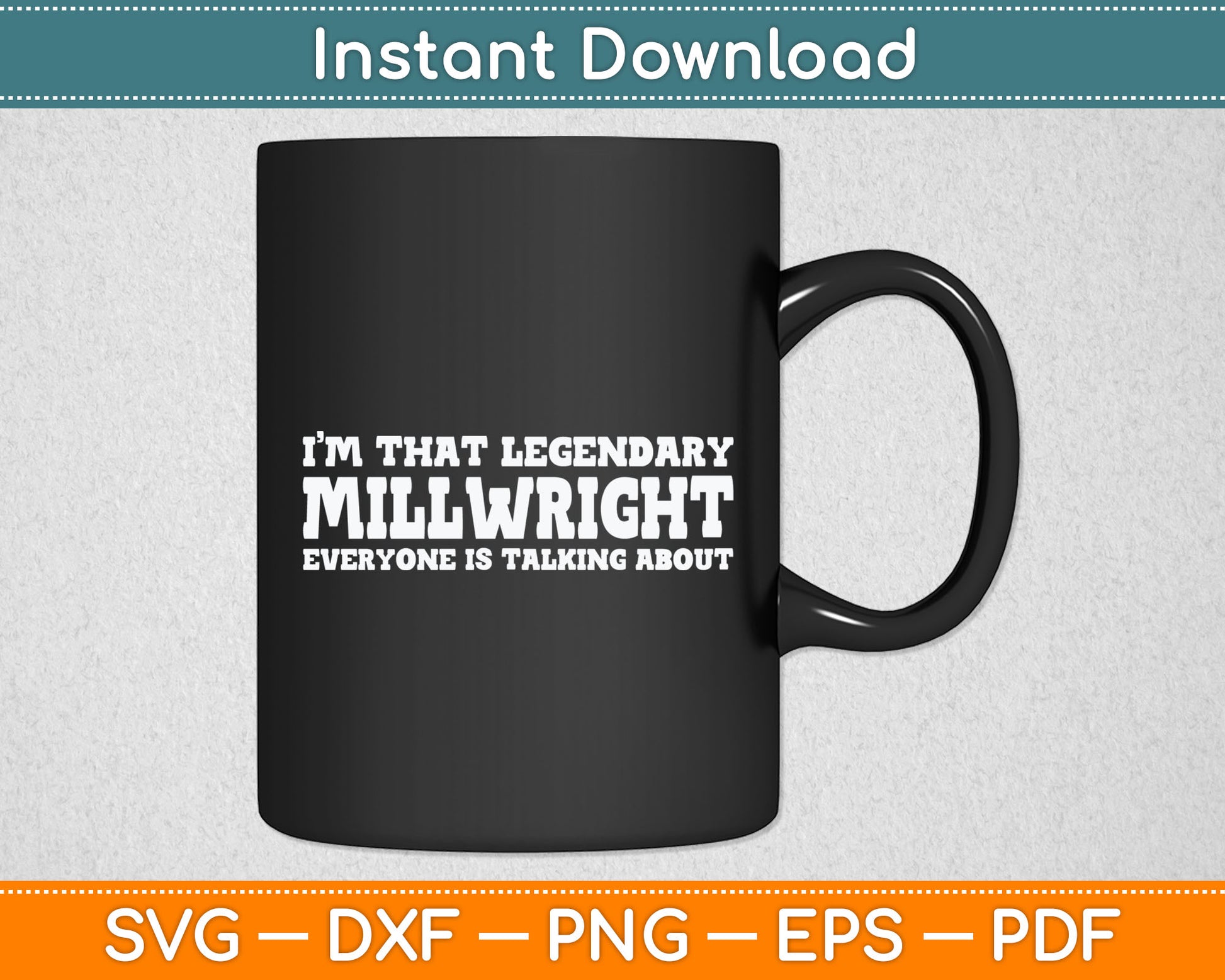Millwright Job Title Employee Funny Worker Millwright Svg Digital Cutting File