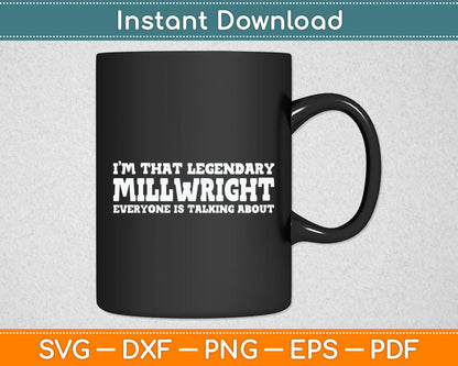 Millwright Job Title Employee Funny Worker Millwright Svg Digital Cutting File
