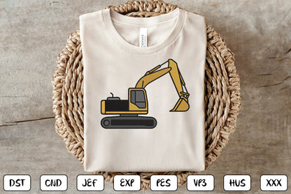 Mini Trucks Embroidery Bundle, Construction Vehicles Machine Embroidery Designs, Dump Truck Tractor Excavator Fire Truck Train Embroidery