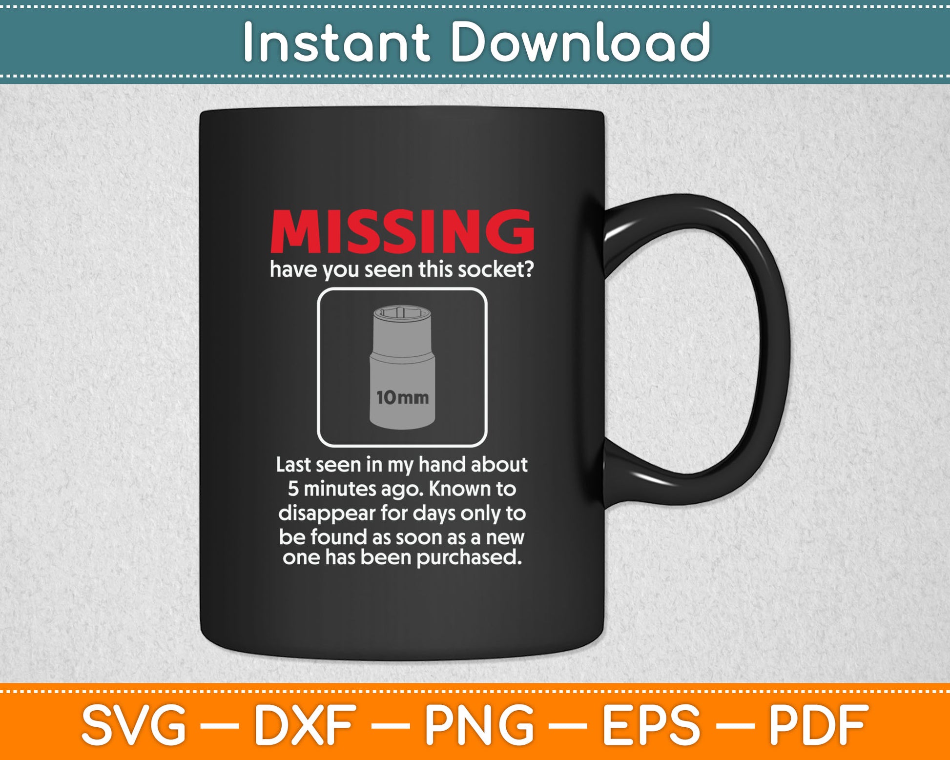 Missing Funny Mechanic Car Guy Hot Rod Gag Gift Svg Digital Cutting File