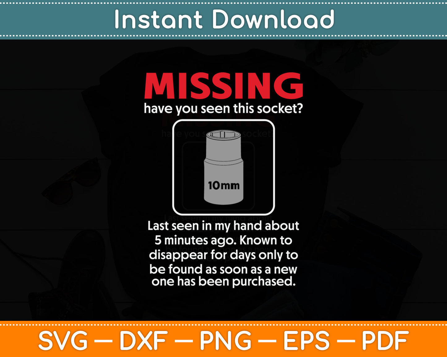 Missing Funny Mechanic Car Guy Hot Rod Gag Gift Svg Digital Cutting File