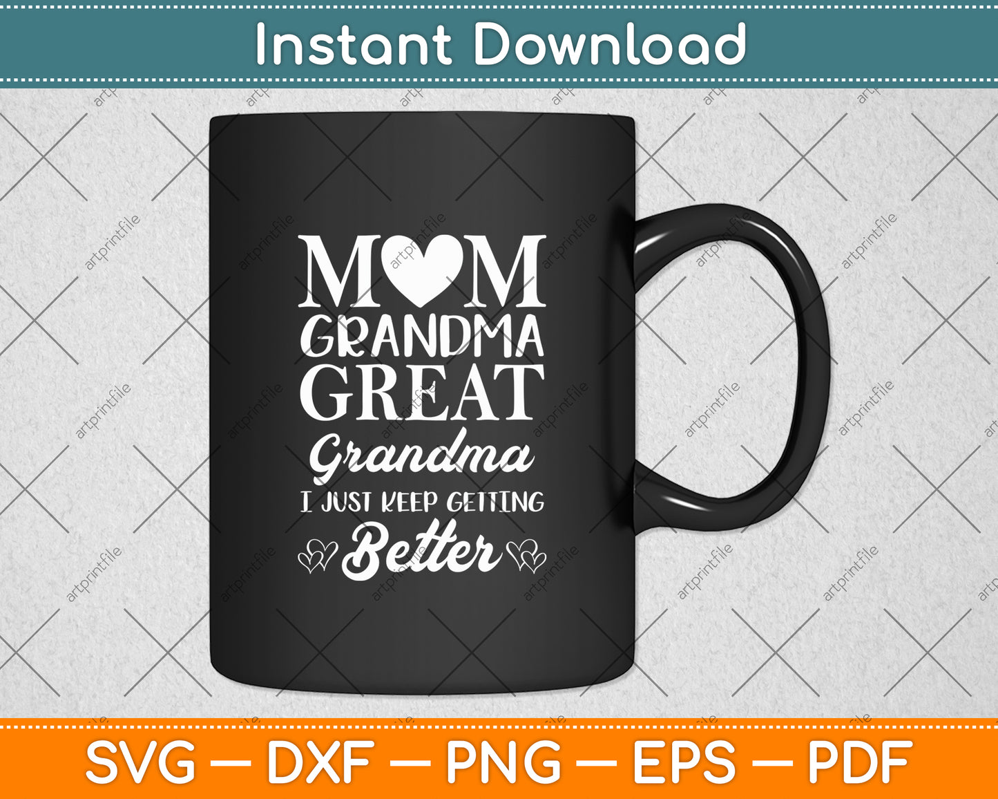 Mom Grandma Great Grandma I Just Keep Better Mothers Day Svg Design Cutting File