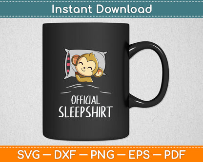 Monkey Official Sleepshirt Svg Digital Cutting File