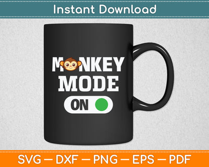 Monkeys Animal Monkey Mode On Svg Digital Cutting File
