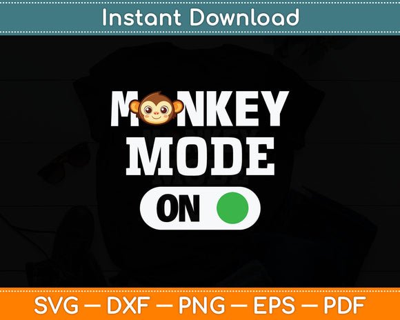 Monkeys Animal Monkey Mode On Svg Digital Cutting File