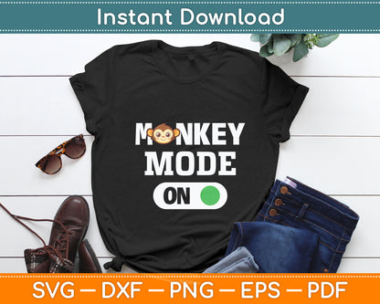 Monkeys Animal Monkey Mode On Svg Digital Cutting File