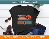 Monster Truck Mom Vintage Sunset Retro Svg Digital Cutting File