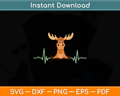 Moose Heartbeat Svg Digital Cutting File