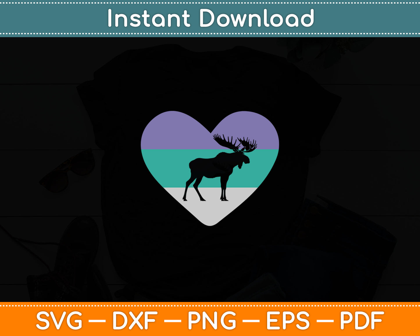 Moose Lover Gift Svg Digital Cutting File