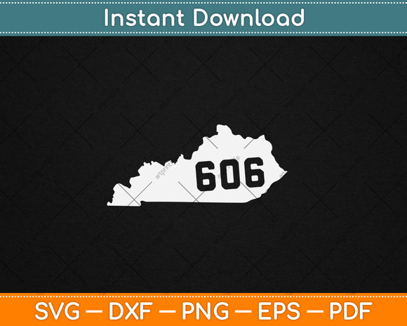 Morehead Pikeville 606 Area Code Svg Digital Cutting File