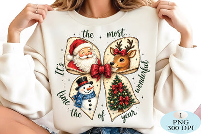 Most Wonderful Christmas Bow PNG