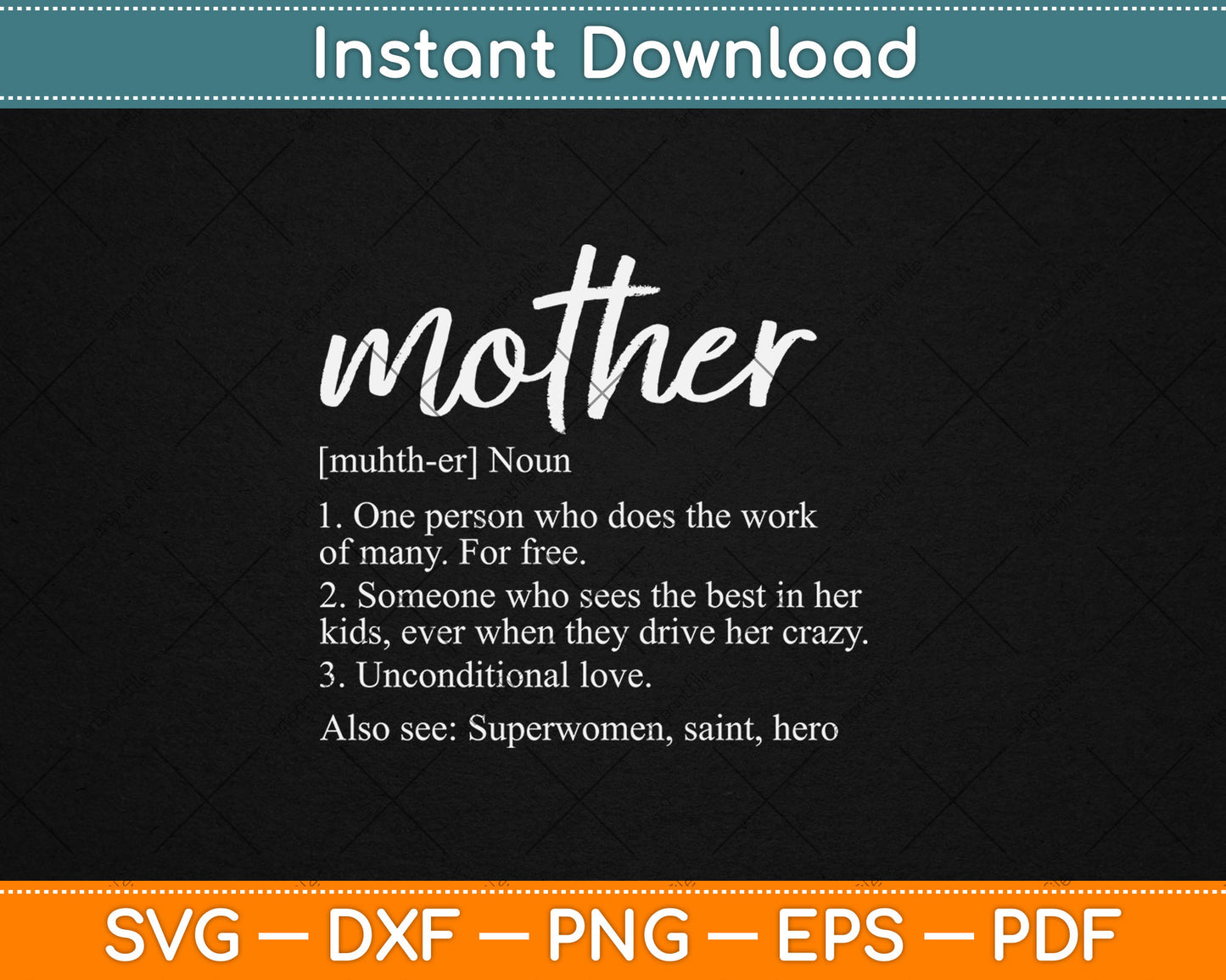 Mother Definition Funny Mom Svg Digital Cutting File
