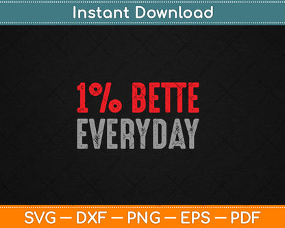 Motivation 1% Better Everyday Svg Digital Cutting File