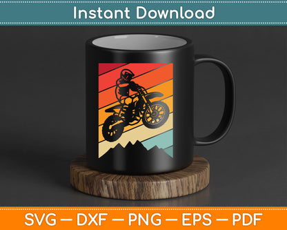 Motocross Bike Vintage Dirtbike Gift Racing Retro Dirt Bike SVG Digital Cutting File