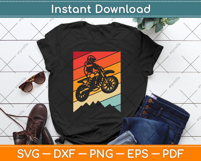 Motocross Bike Vintage Dirtbike Gift Racing Retro Dirt Bike SVG Digital Cutting File
