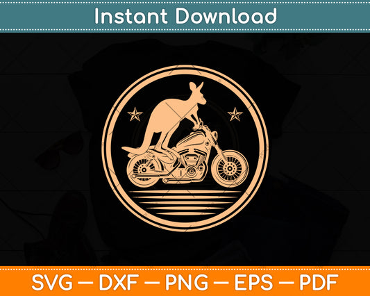 Motorcycle Kangaroo Lover Svg Png Dxf Digital Cutting File