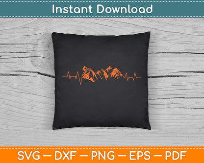 Mountain Bike Heartbeat SVG PNG Digital Cutting File