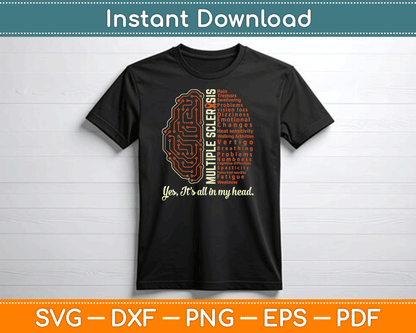 Multiple Sclerosis Facts MS Awareness Support SVG Digital Cutting File