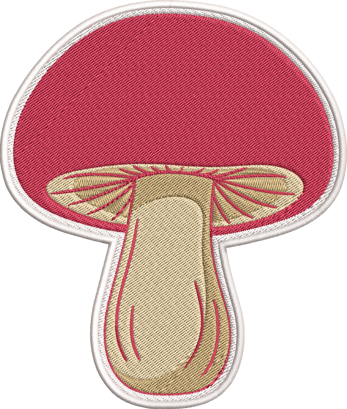 Cute Mushroom Patch Embroidery Design, Adorable Red Mushroom Machine Embroidery Pattern, Woodland Mushroom Embroidery Patch Design