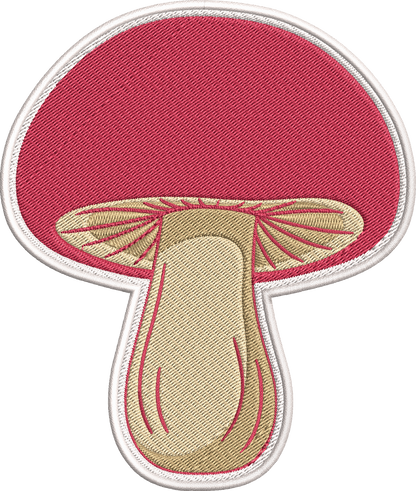 Cute Mushroom Patch Embroidery Design, Adorable Red Mushroom Machine Embroidery Pattern, Woodland Mushroom Embroidery Patch Design