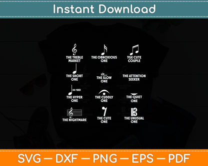 Musical Notes Symbol Definition Humor Funny Christmas Svg Digital Cutting File