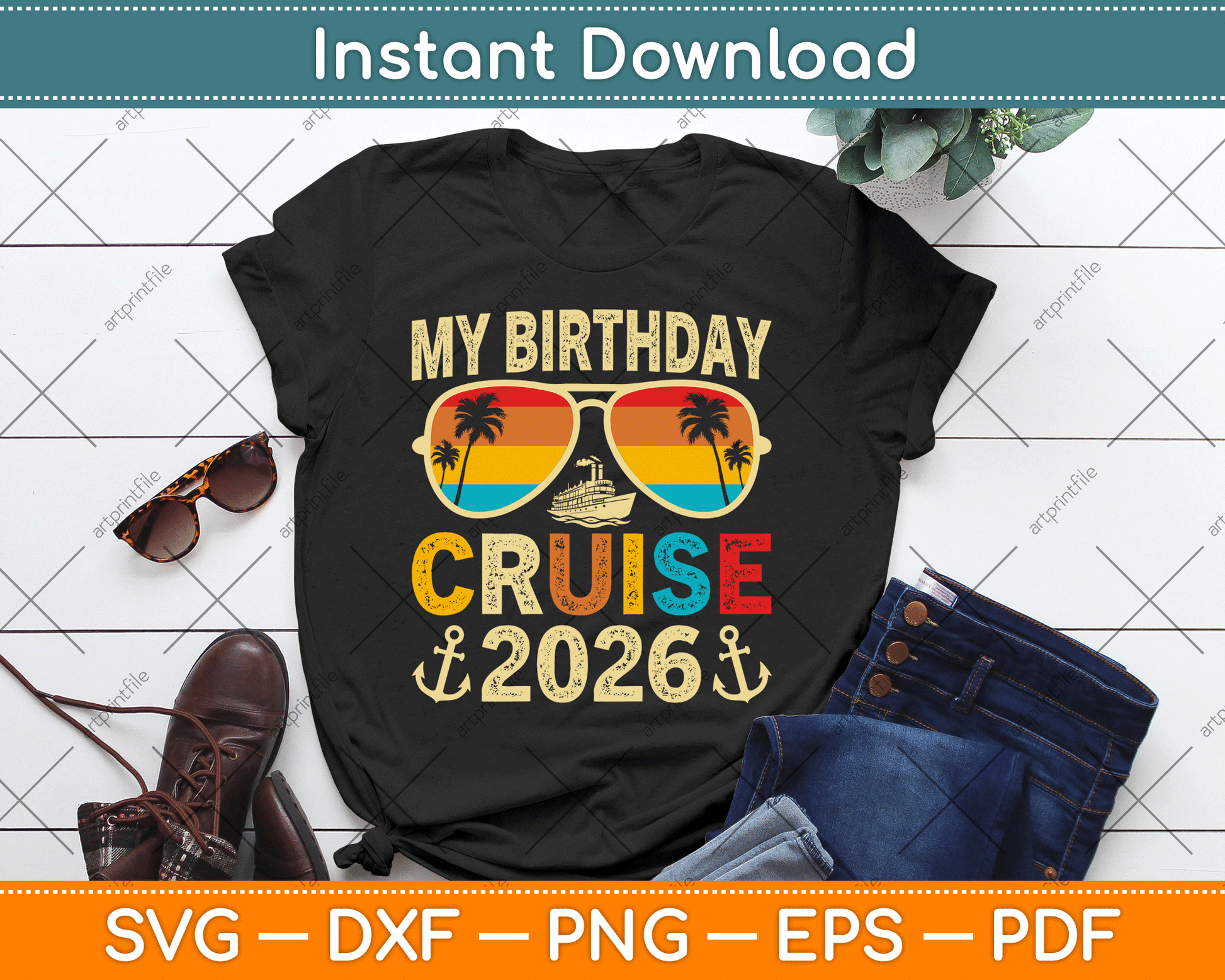 My Birthday Cruise 2026 Party Cruise Birthday SVG Digital Cutting File