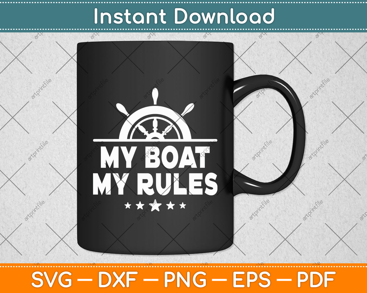 My Boat My Rules Captain Funny Svg Digital Cutting File