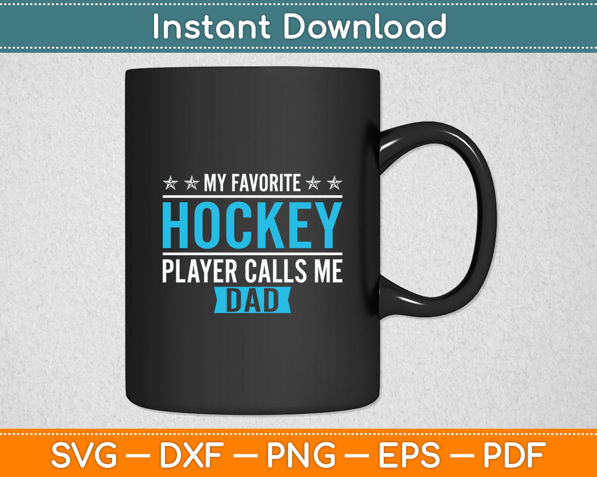 My Favorite Hockey Player Calls Me Dad Hockey Svg Digital Cutting File