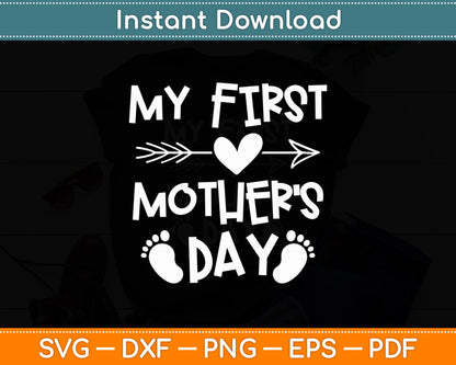 My First Mother's Day Pregnancy Announcement Pregnant Svg Digital Cutting File