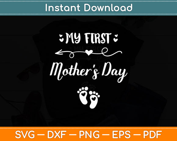 My First Mother's Day Pregnancy Announcement Svg Digital Cutting File