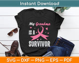 My Grandma Is A Survivor Breast Cancer Awareness Svg Digital Cutting File