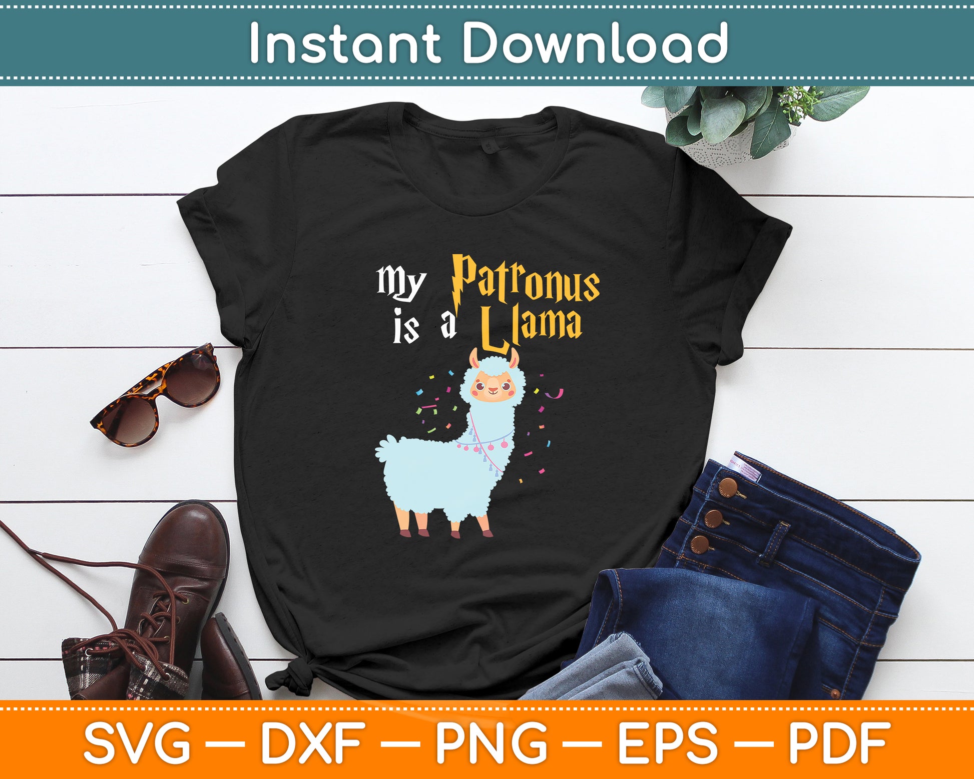 My Patronus Is a Llama Svg Digital Cutting File