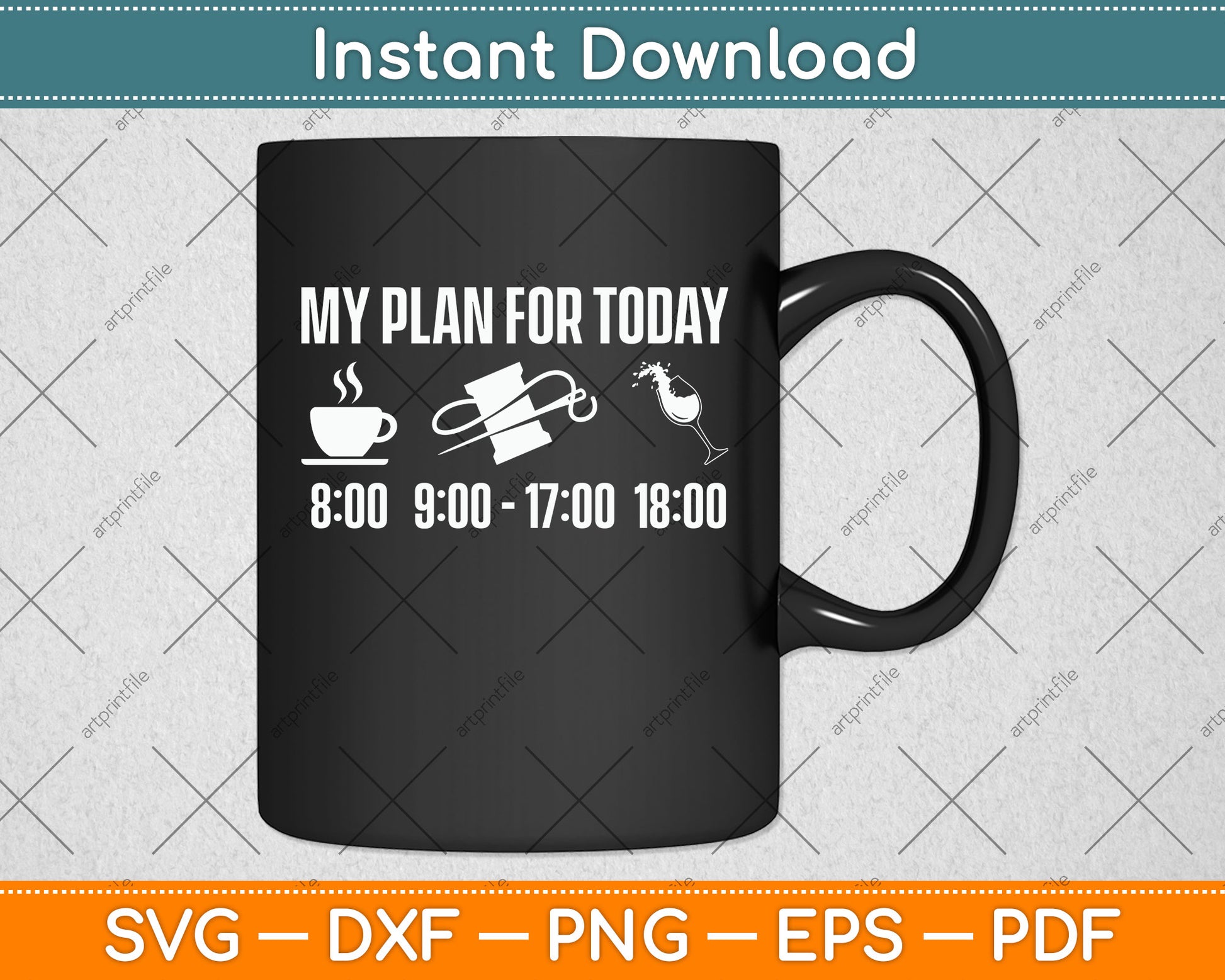My Plan For Today Funny Scrapbooking Svg Png Dxf Digital Cutting File