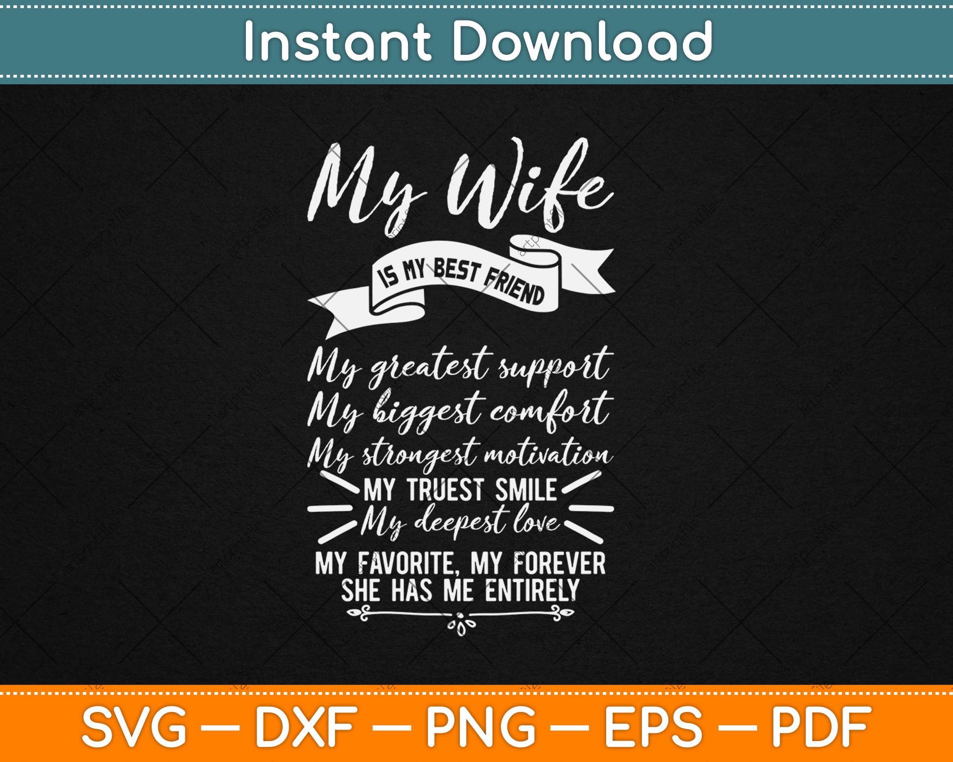My Wife Is My Best Friend Svg Digital Cutting File